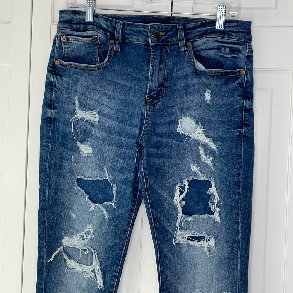 Aerpostale Men's Athletic Skinny Distressed Jeans 29/30 - Picture 4 of 7